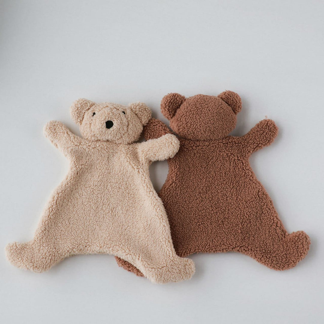 Handcrafted Organic Cotton Bunny Doll with Linen Jacket and Plaid Shorts