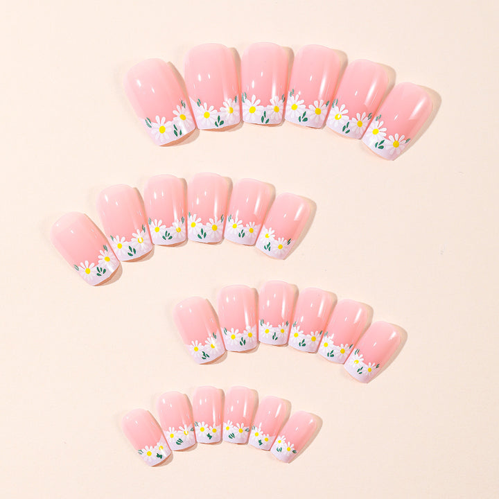 Floral French Tip Nail Art Kit Kalsten