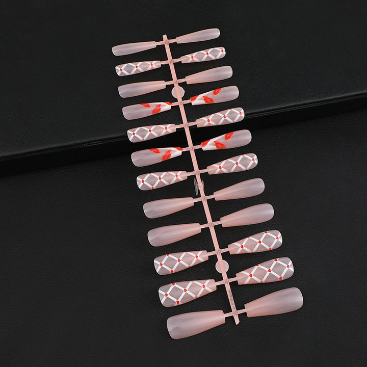 Artificial nails with floral and geometric designs Kalsten