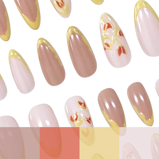 Elegant Floral Acrylic Nail Art Extensions Kalsten