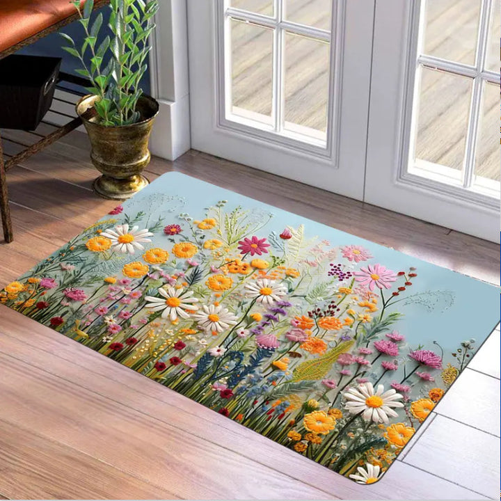Decorative Floral Area Mat Kalsten
