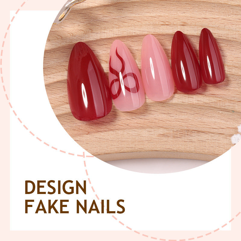 Artificial nail set with elegant bow and glitter accents Kalsten 1789119024