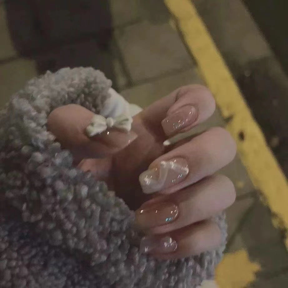 Charming Bow Decorated Press-On Nail Set
