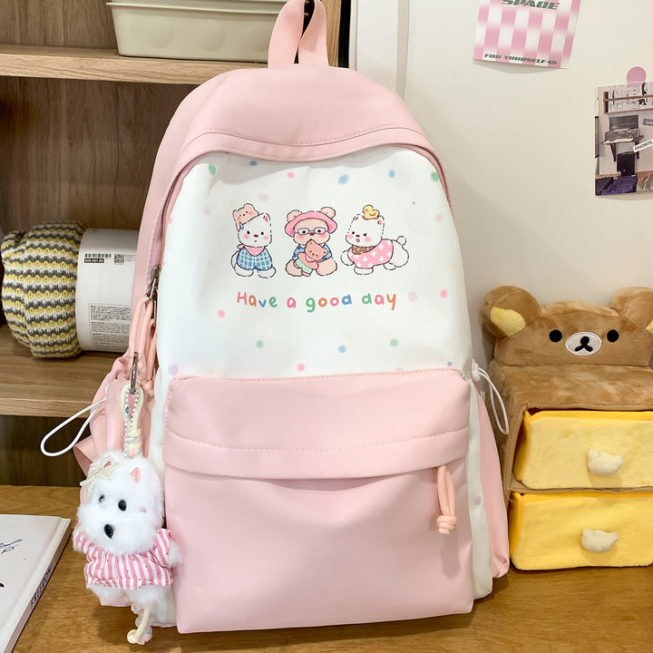 Cute Illustrated Animal-Themed Backpack Kalsten
