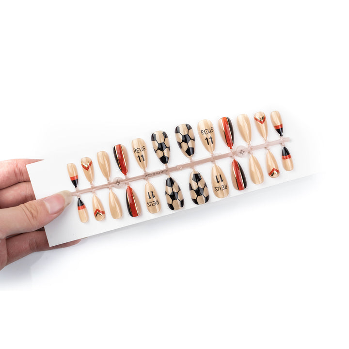 Soccer-Themed Press-On Nail Art Set
