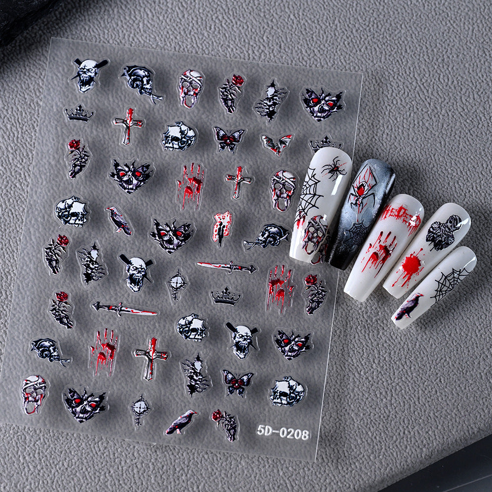 Horror-Inspired Nail Art Stickers