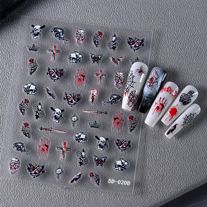Horror-Inspired Nail Art Stickers