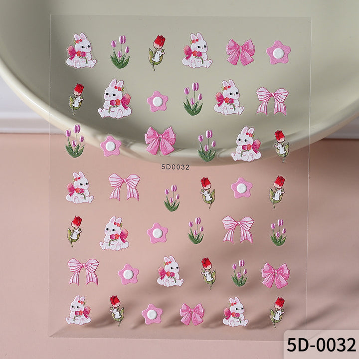 Cute Animal-Themed Nail Art Stickers