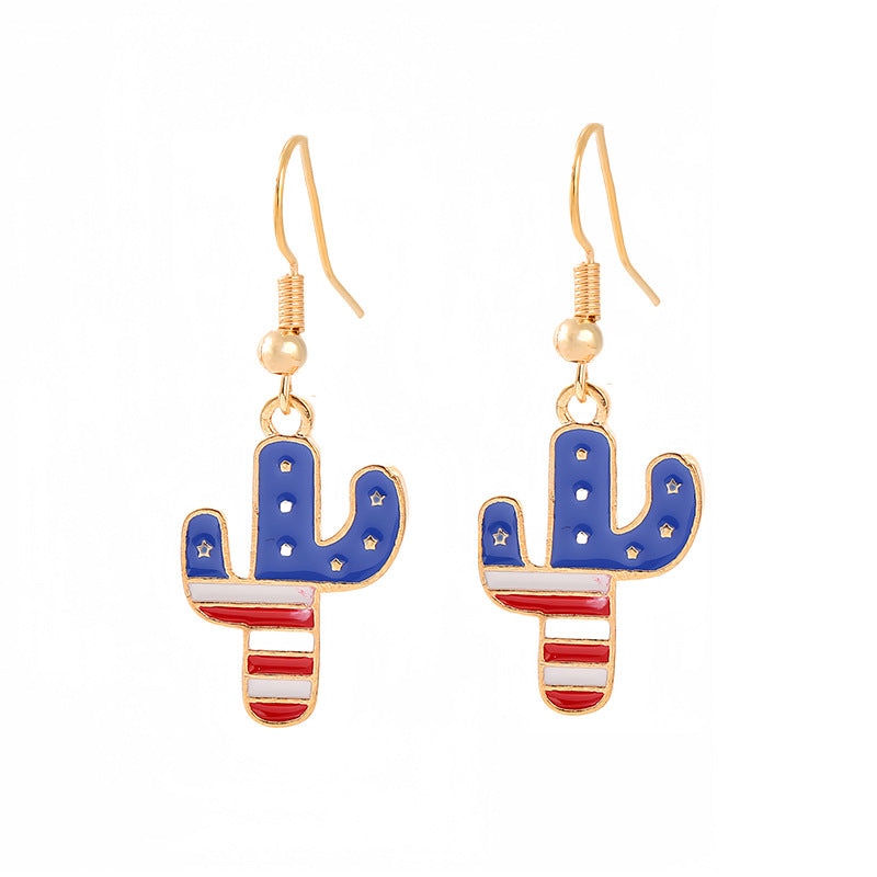 Women nan enamel horseshoe earrings with star motif and fishhook closure Kalsten