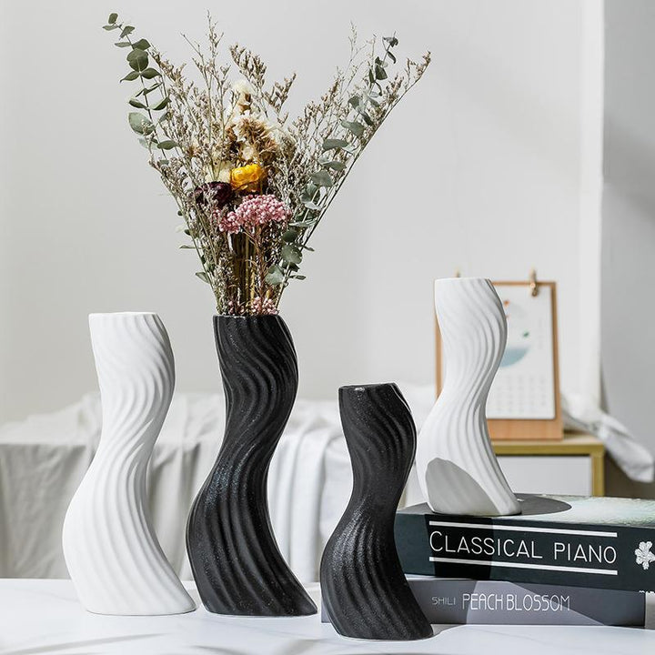 Artistic Curvilinear Ceramic Vase