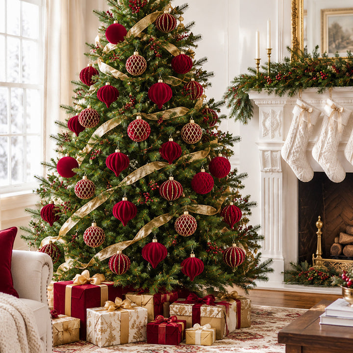 Decorative Chocolate-Themed Christmas Baubles Set