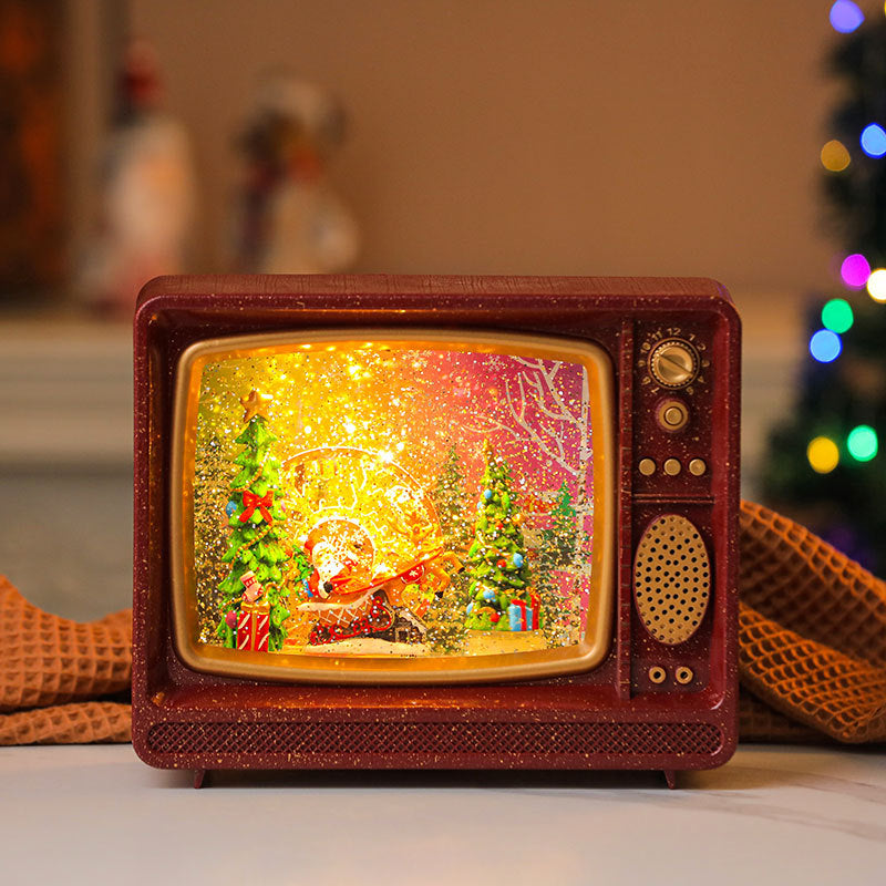 Decorative LED Lantern with Santa Figurine Kalsten