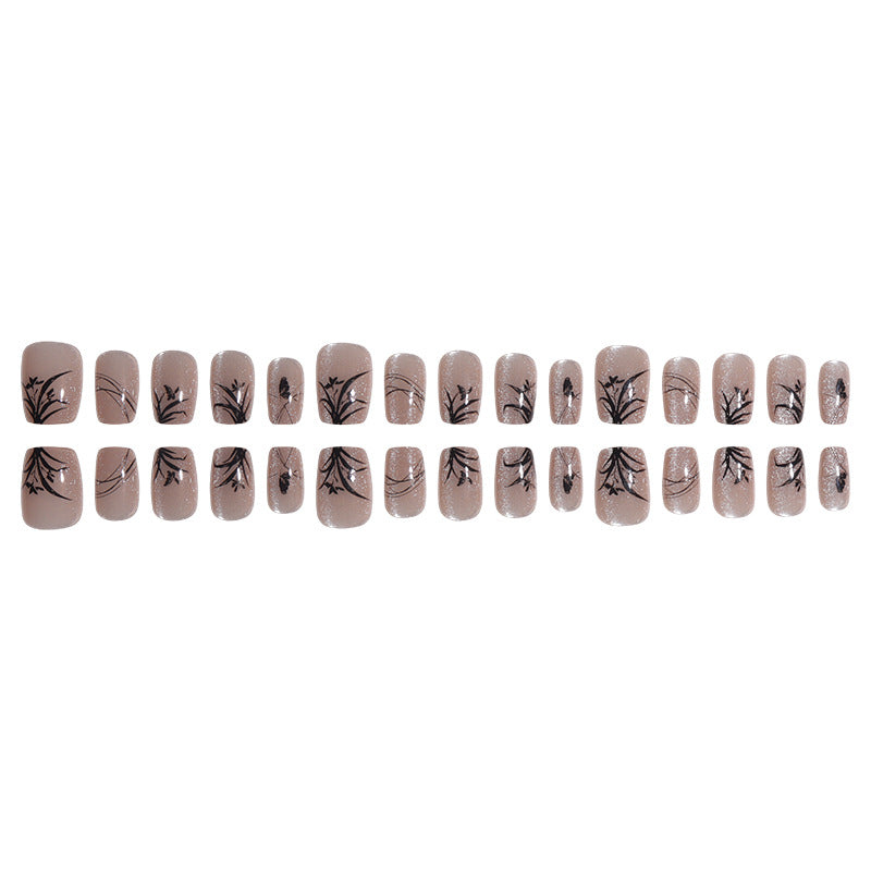 Elegant Nature-Inspired Press-On Nail Art Kalsten