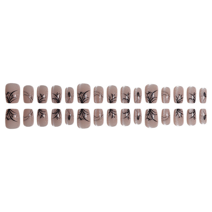 Elegant Nature-Inspired Press-On Nail Art Kalsten
