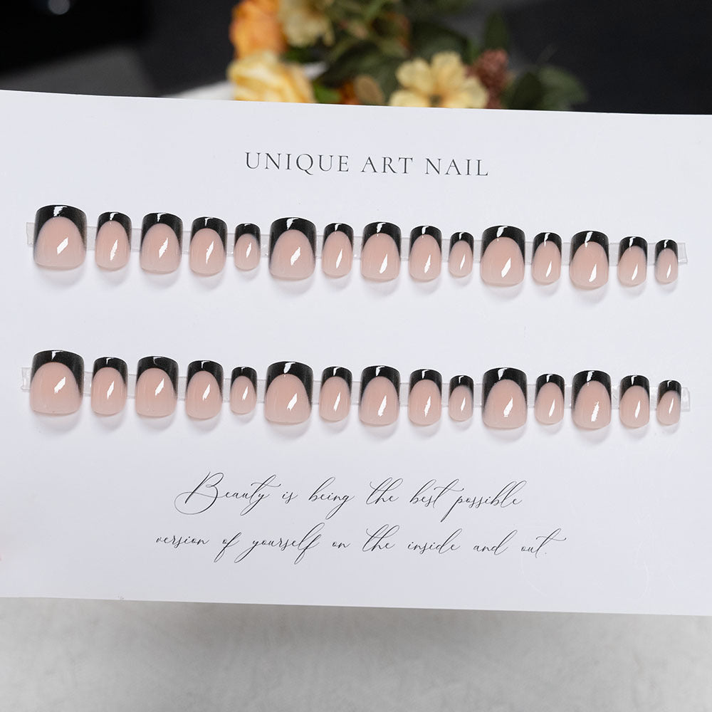 Abstract French Tip Press-On Nails