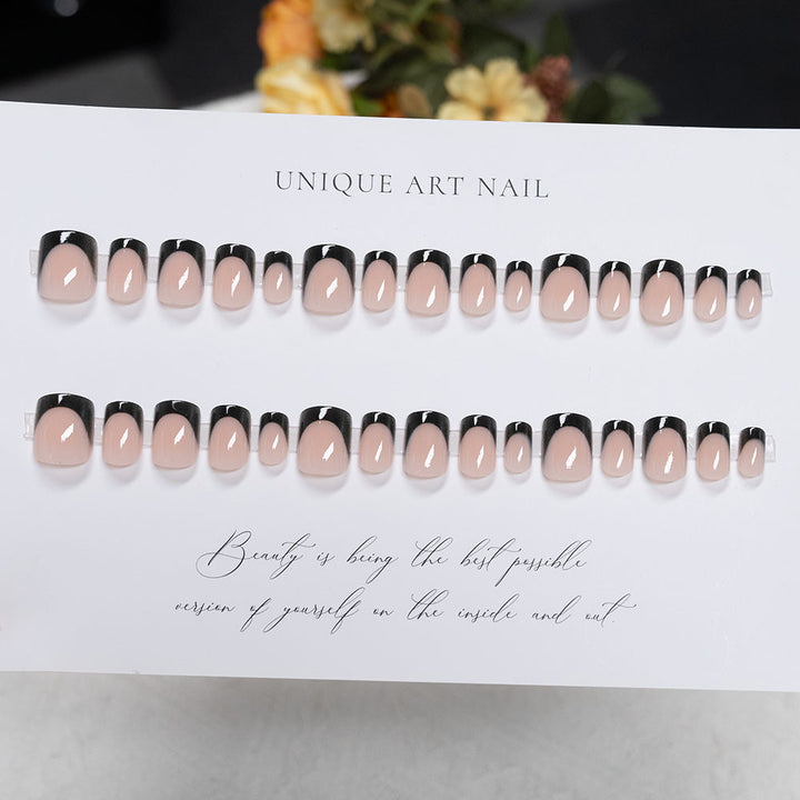 Abstract French Tip Press-On Nails