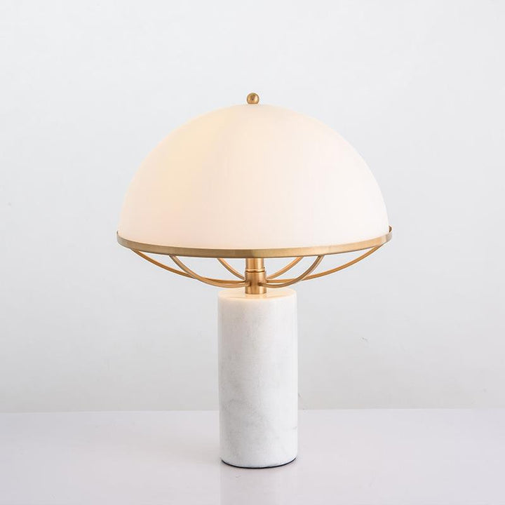Artistic Marble and Metal Table Lamp