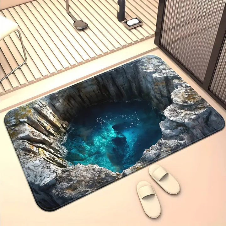 Aquatic-Themed Bath Mat Kalsten