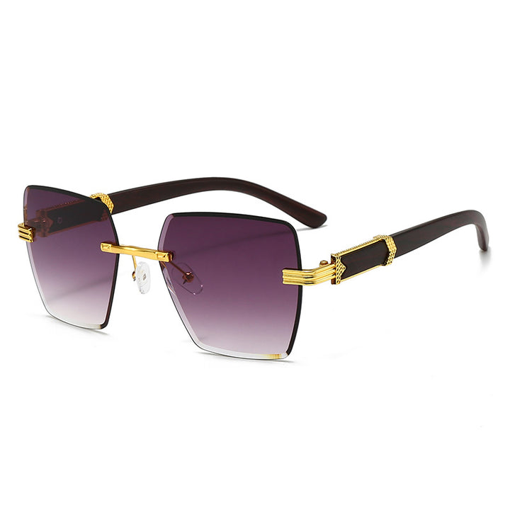 Women's extravagant square sunglasses with golden accents Kalsten