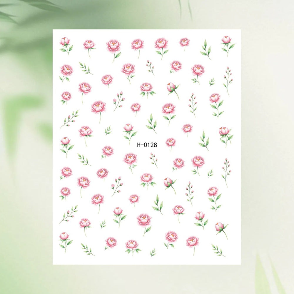 Floral Nail Art Sticker Sheet