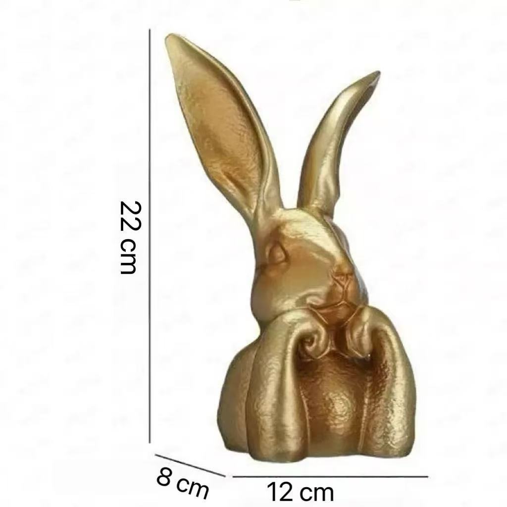 Decorative Golden Rabbit Sculpture Kalsten