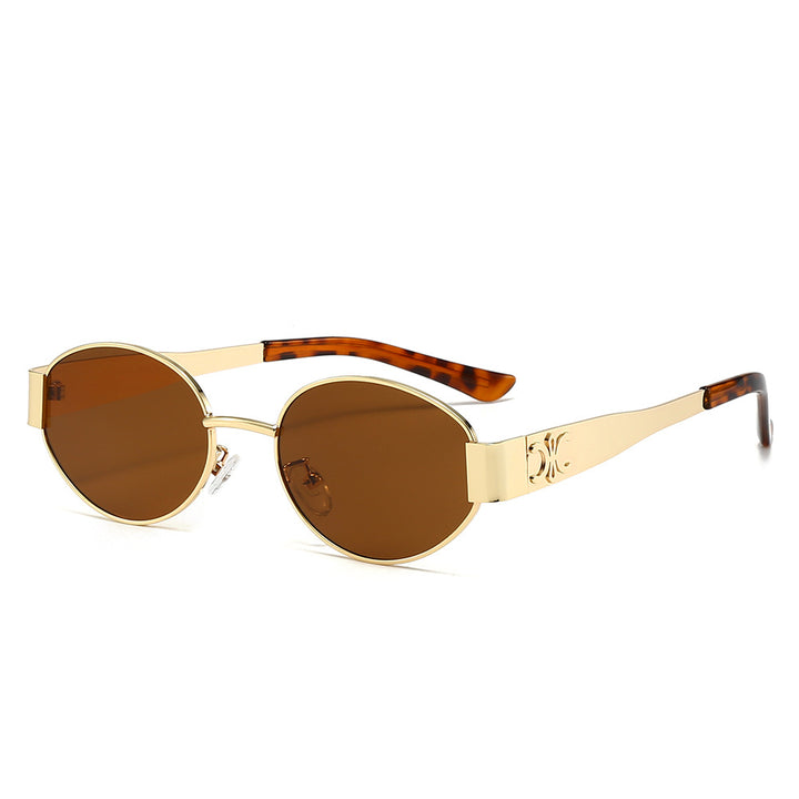 Women's designer sunglasses with elegant oval frame and unique accents Kalsten