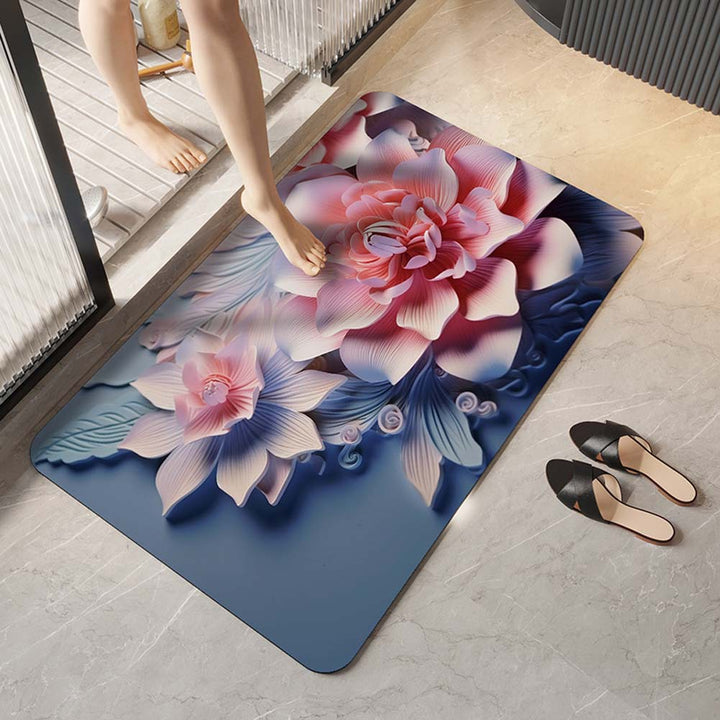 Elegant Floral Design Comfort Mat