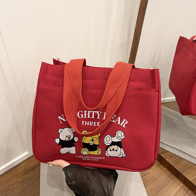Portable Embroidered Tote Bag