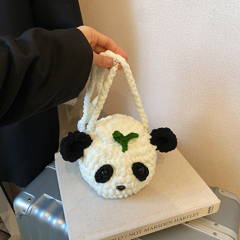 Cute Pig-Shaped Crochet Mini Handbag