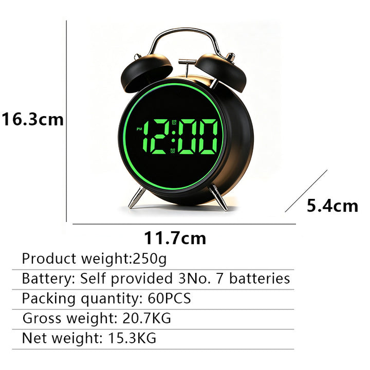 Digital alarm clock with large LED display and dual alarm function Kalsten