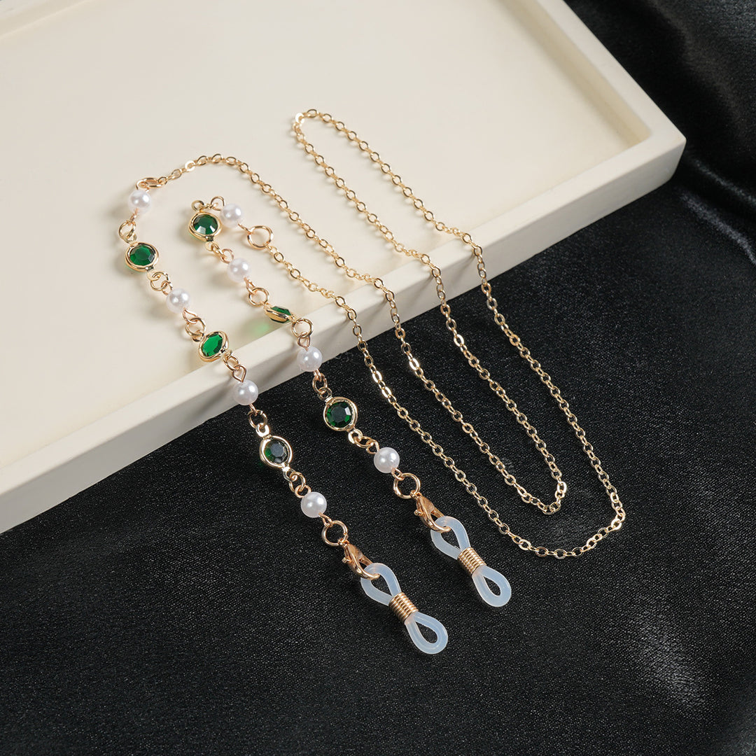 Elegant Gemstone Eyewear Chain Kalsten