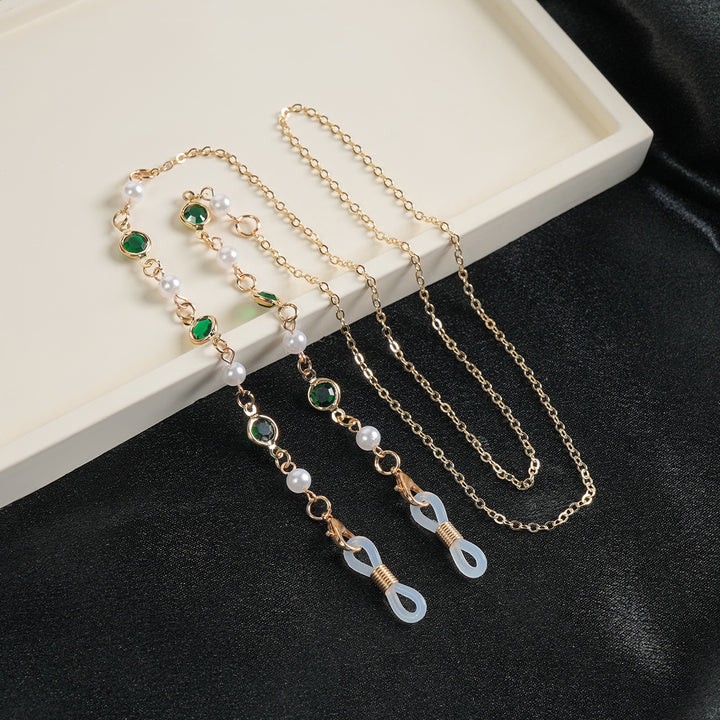 Elegant Gemstone Eyewear Chain Kalsten