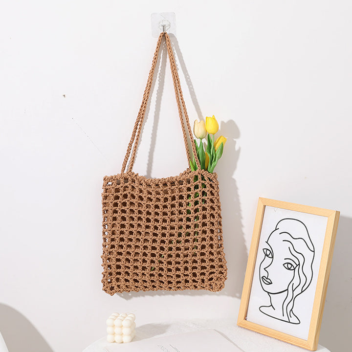 Handmade cotton carrier with decorative net design Kalsten