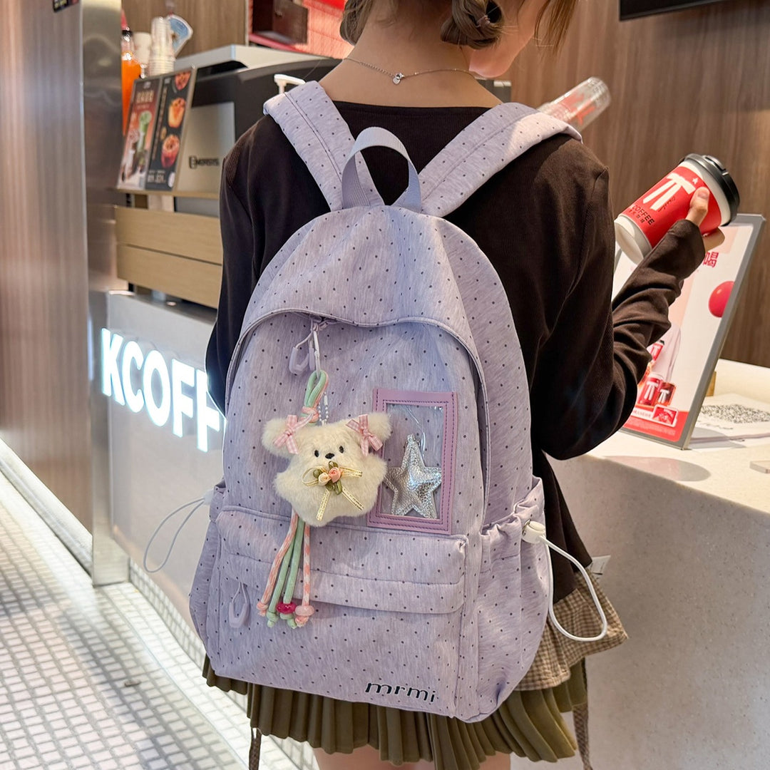 Stylish Dot-Patterned Backpack Kalsten