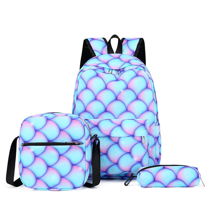 Stylish backpack with matching crossbody bag and pencil case Kalsten