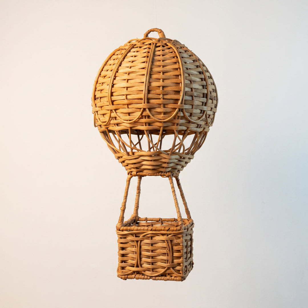 Handwoven storage basket in hot air balloon design Kalsten