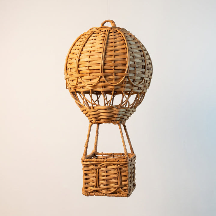 Handwoven storage basket in hot air balloon design Kalsten