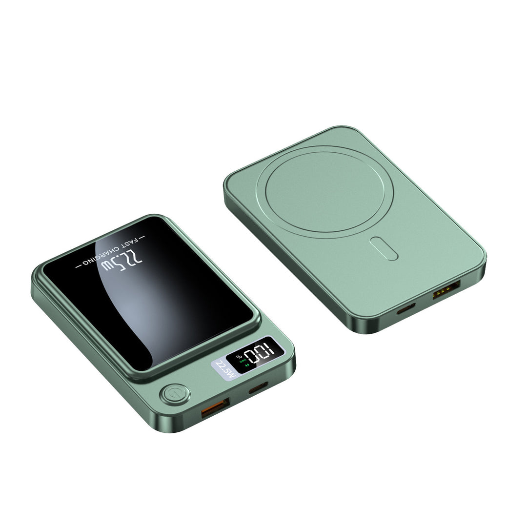 Portable charger with wireless fast charging capability and digital display Kalsten
