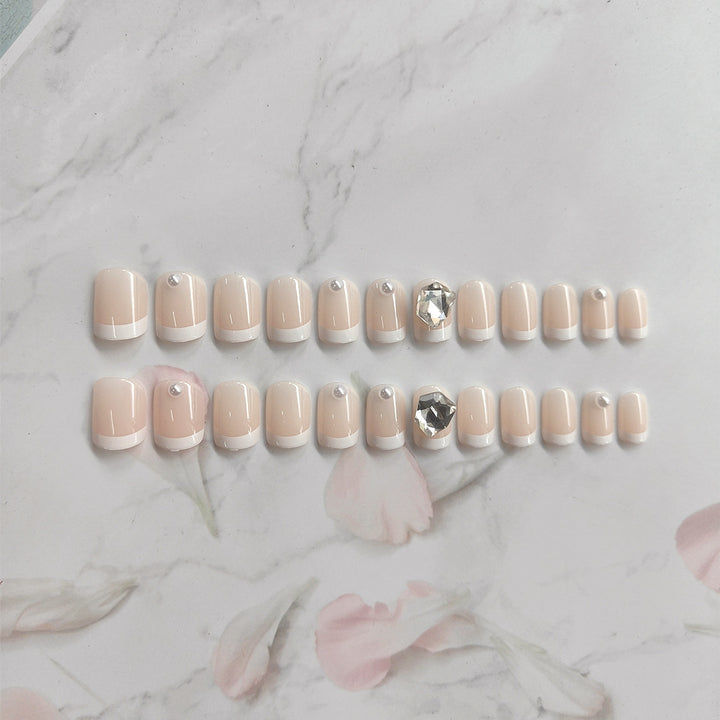Elegant Gemstone-Embellished Press-On Nail Set Kalsten