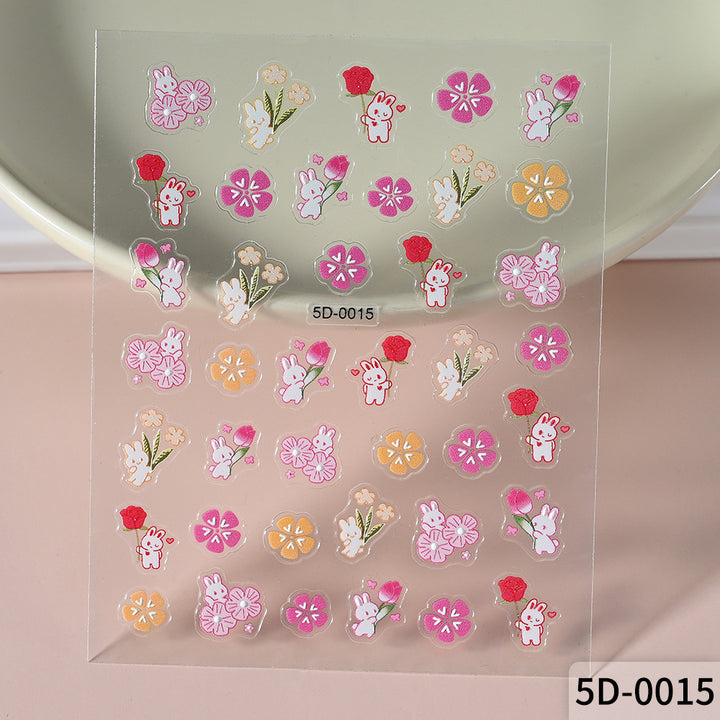 Cute Animal-Themed Nail Art Stickers