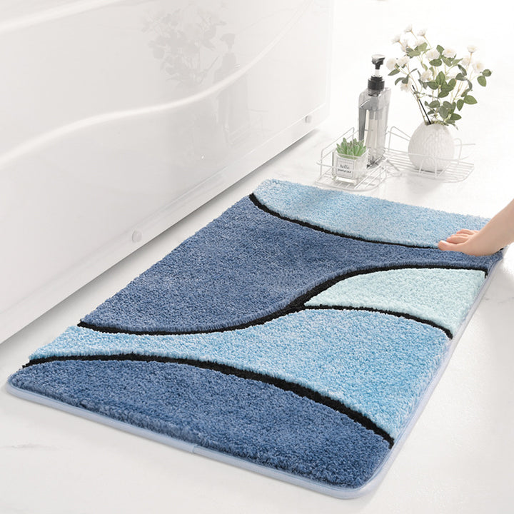 Wave Patterned Bathroom Mat Kalsten