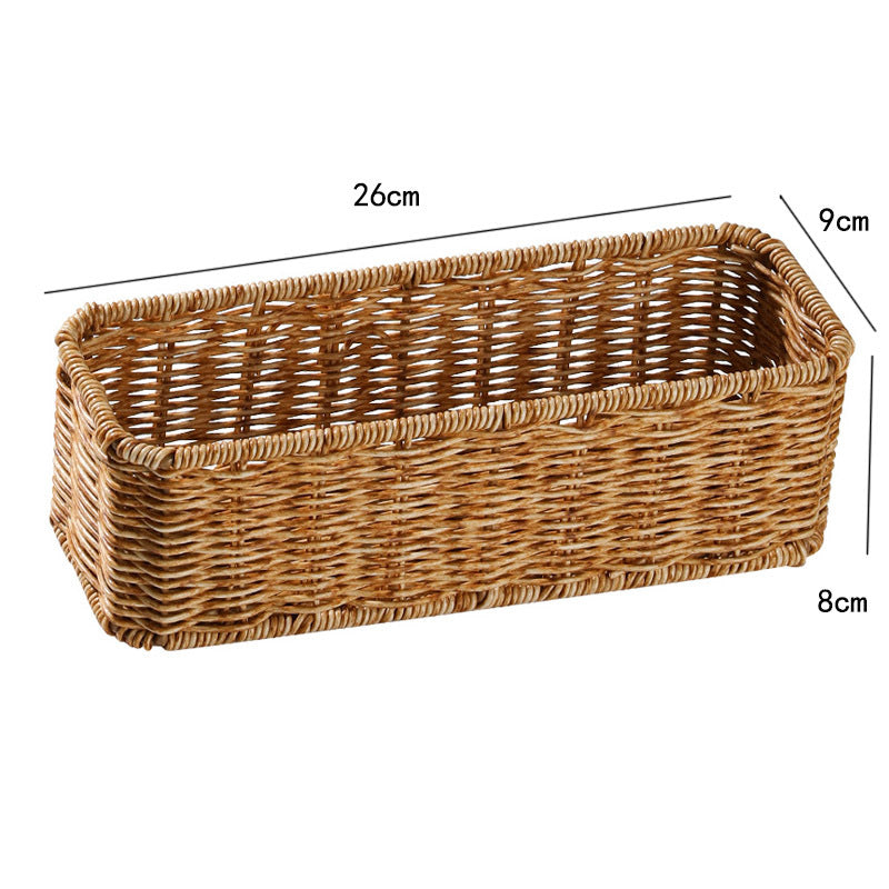 Handcrafted Rectangular Wicker Storage Bin Kalsten