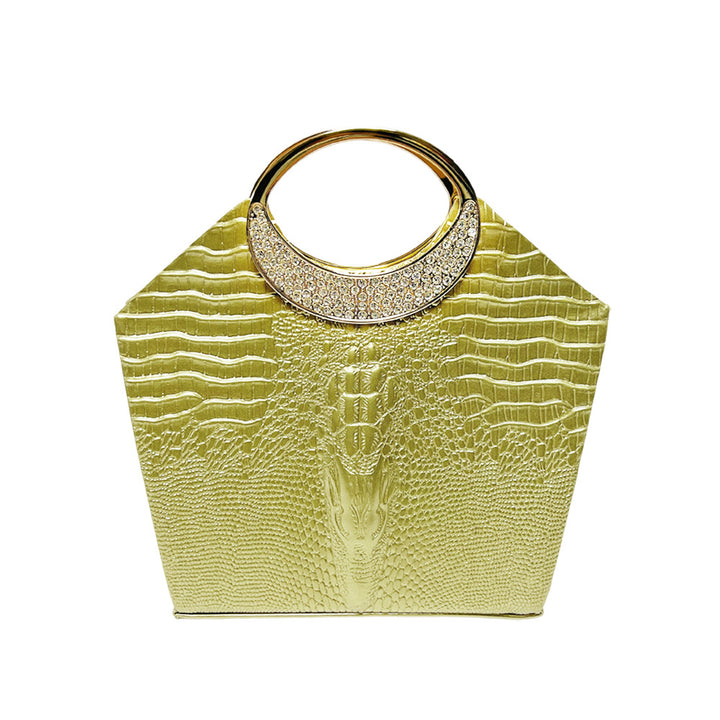 Crocodile-Effect Evening Handbag