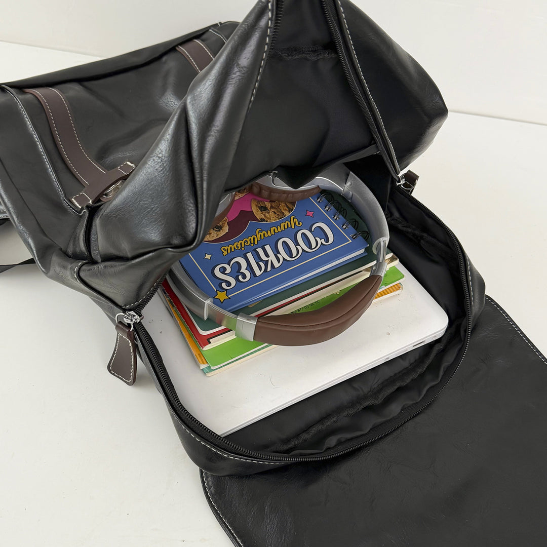 Stylish Leather Laptop Backpack