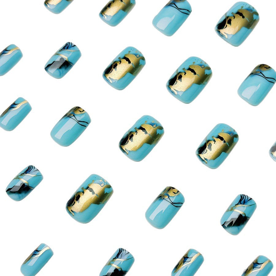 Artistic Marble Effect Nail Design Kalsten