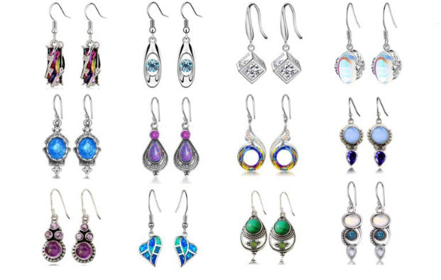 Colorful Crystal Drop Earrings Kalsten