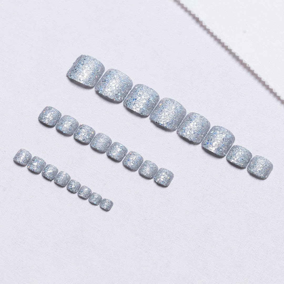 Glittering Nail Art Pedicure