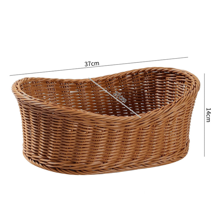 Woven Natural Fiber Storage Basket with Curved Design Kalsten