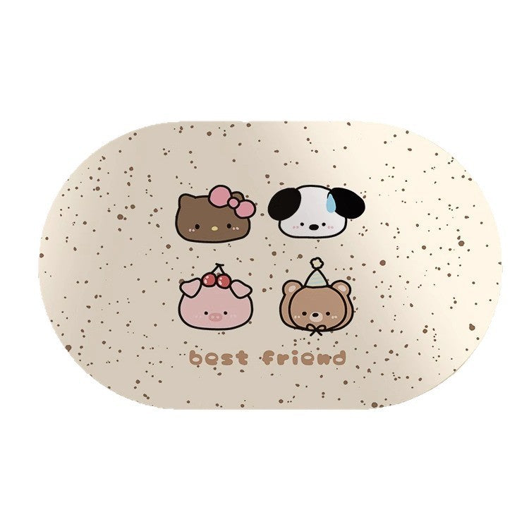Cute Kitty-Themed Memory Foam Bath Mat Kalsten
