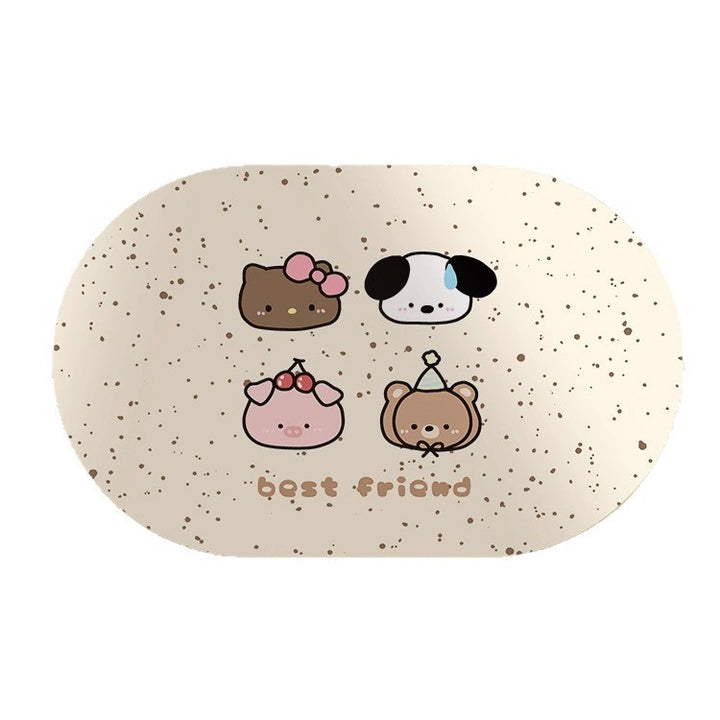 Cute Kitty-Themed Memory Foam Bath Mat Kalsten